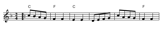 Takanata - staff notation