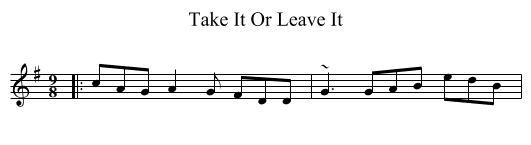 Take It Or Leave It - staff notation