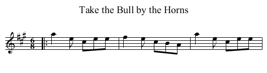 Take the Bull by the Horns - staff notation