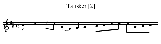 Talisker [2] - staff notation