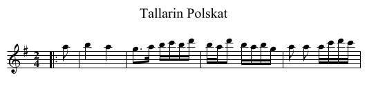 Tallarin Polskat - staff notation