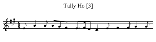 Tally Ho [3] - staff notation