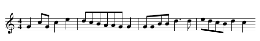 Tam za Raszynem dwie nowin sie stalo - staff notation