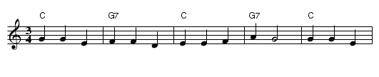 T&aacute;mhle je jabloňka - staff notation