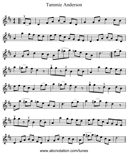 Tammie Anderson - staff notation