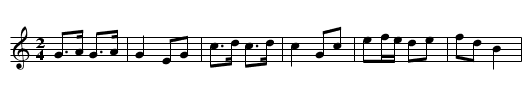 Tampet - staff notation