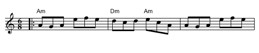 Tampico Road - staff notation