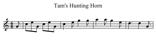 Tam's Hunting Horn - staff notation