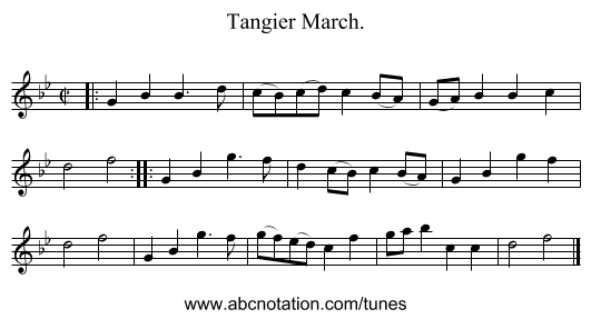Tangier March. - staff notation