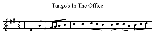 Tango's In The Office - staff notation
