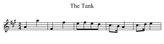 Tank, The - staff notation