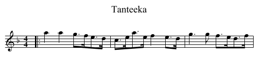 Tanteeka - staff notation