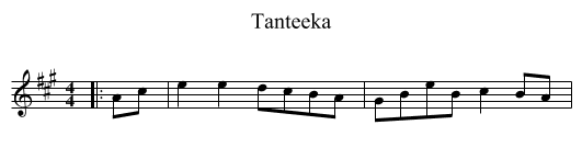Tanteeka - staff notation