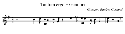 Tantum ergo – Genitori - staff notation