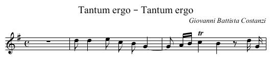 Tantum ergo – Tantum ergo - staff notation