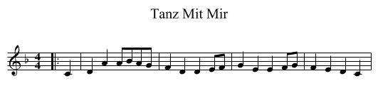 Tanz Mit Mir - staff notation