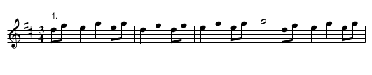Tänze (Zell und Windhag, 1702) - staff notation