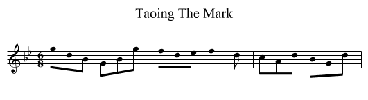 Taoing The Mark - staff notation