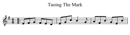 Taoing The Mark - staff notation