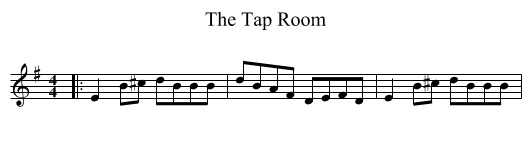 Tap Room, The  - staff notation