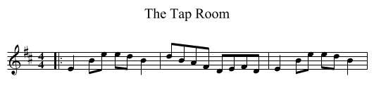 Tap Room, The  - staff notation