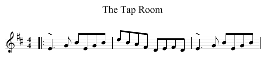 Tap Room, The  - staff notation