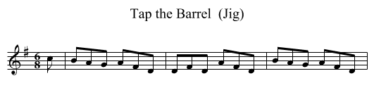 Tap the Barrel  (Jig) - staff notation