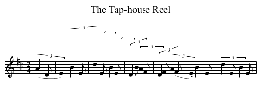 Tap-house Reel, The - staff notation