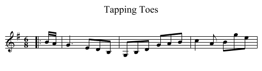 Tapping Toes - staff notation