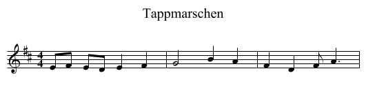 Tappmarschen - staff notation