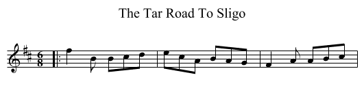 Tar Road To Sligo, The  - staff notation