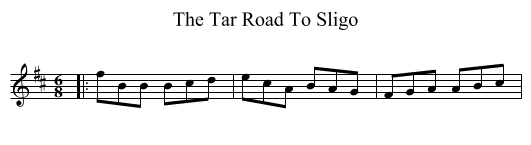 Tar Road To Sligo, The  - staff notation