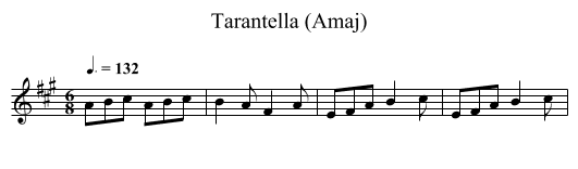 Tarantella (Amaj) - staff notation