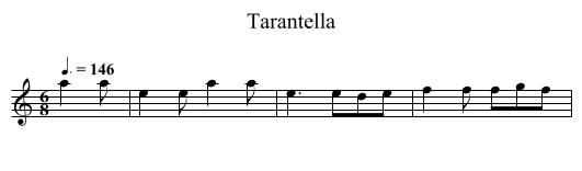 Tarantella - staff notation