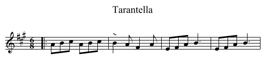 Tarantella - staff notation