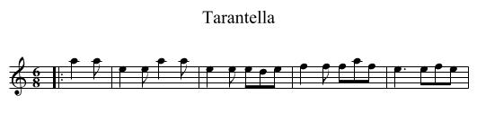 Tarantella - staff notation