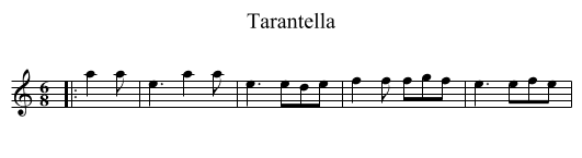 Tarantella - staff notation