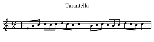 Tarantella - staff notation