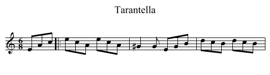 Tarantella - staff notation