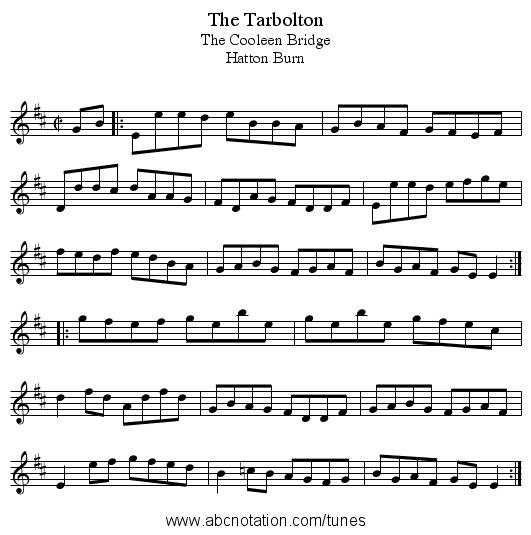 Tarbolton, The - staff notation