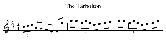Tarbolton, The  - staff notation