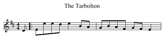 Tarbolton, The  - staff notation