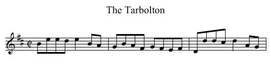 Tarbolton, The - staff notation