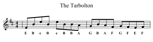 Tarbolton, The - staff notation
