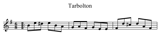 Tarbolton - staff notation