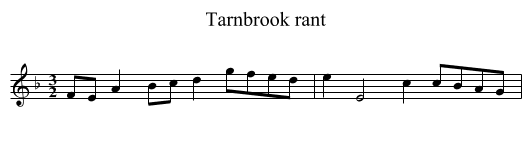 Tarnbrook rant - staff notation