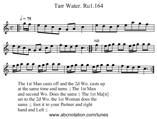 Tarr Water. Ru1.164 - staff notation