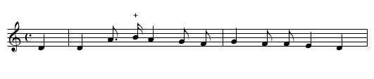 Tarry Trousers - staff notation