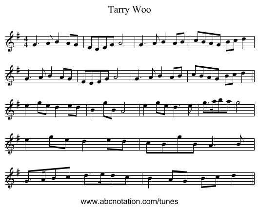 Tarry Woo - staff notation