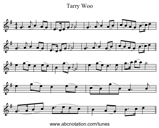 Tarry Woo - staff notation